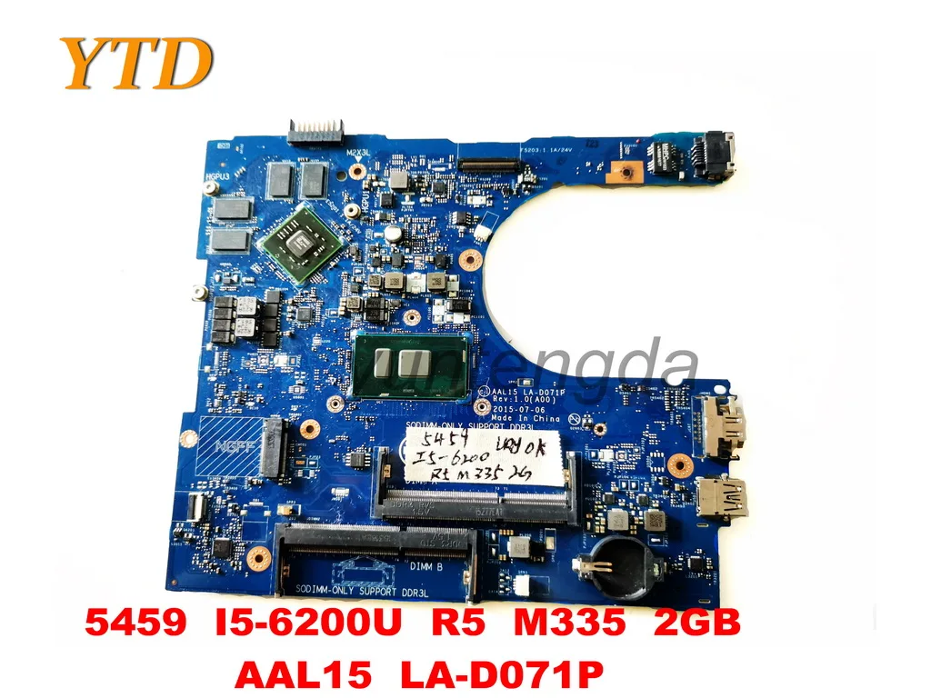 

Original for DELL Inspiron 5559 5459 laptop motherboard 5459 I5-6200U R5 M335 2GB AAL15 LA-D071P tested good free shippin