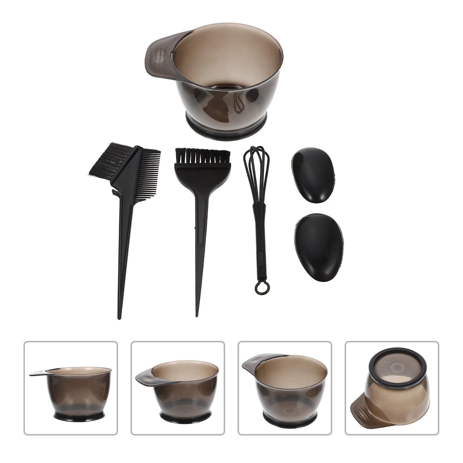 

Набор кистей для окрашивания волос в миске, салонные инструменты, цветная расческа, товары для окрашивания и отбеливания, товары для ухода за ушами, «сделай сам»