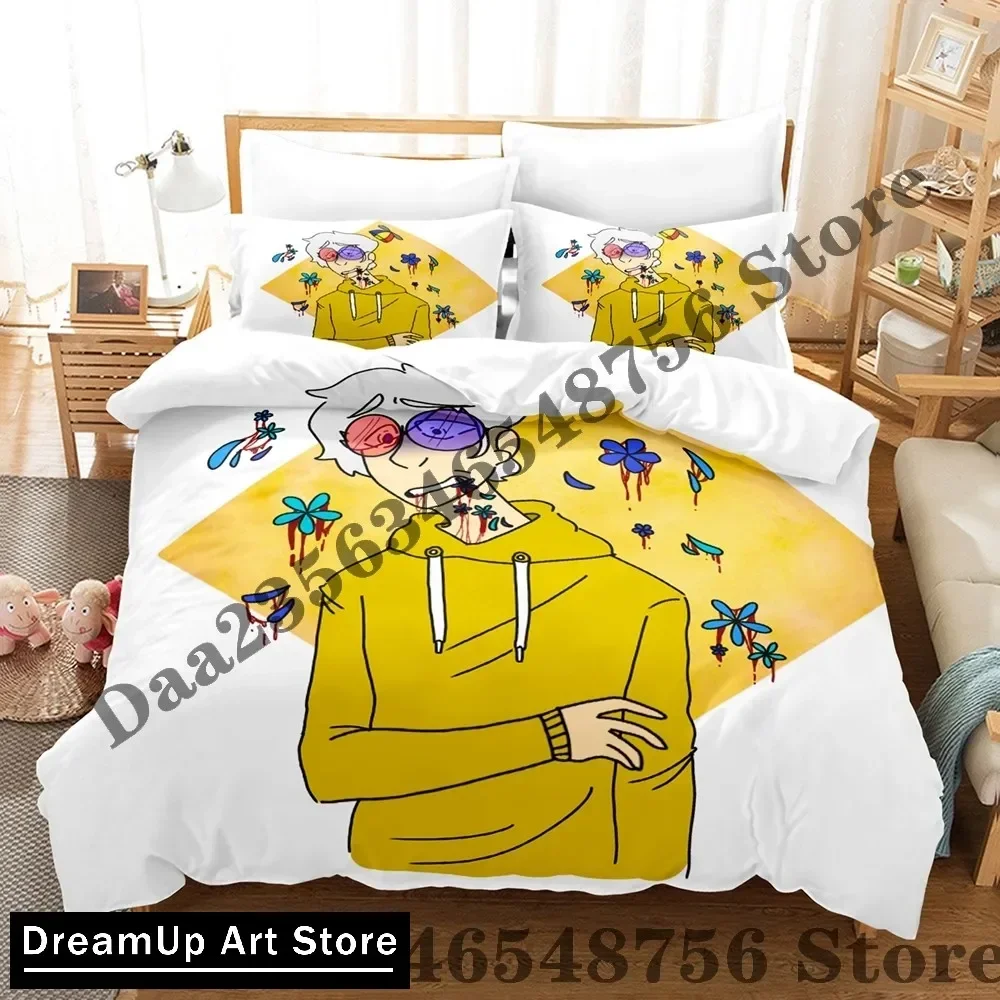 Фото SMii7Y Комплект постельного белья Single Twin Full Queen King Size Комплект постельного белья для взрослых и детей Комплекты пододеяльников для спальни с 3D принтом Аниме Комплект простыней №2