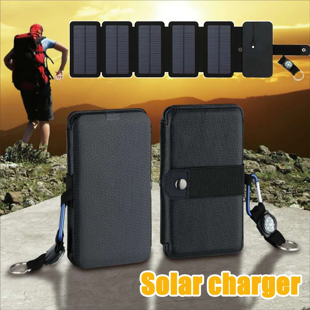 

35W Foldable Solar Panel Kit 5V USB Sunpower Solar Cells Bank Pack Waterproof Solar Plate for Outdoor Camping Hiking Charger