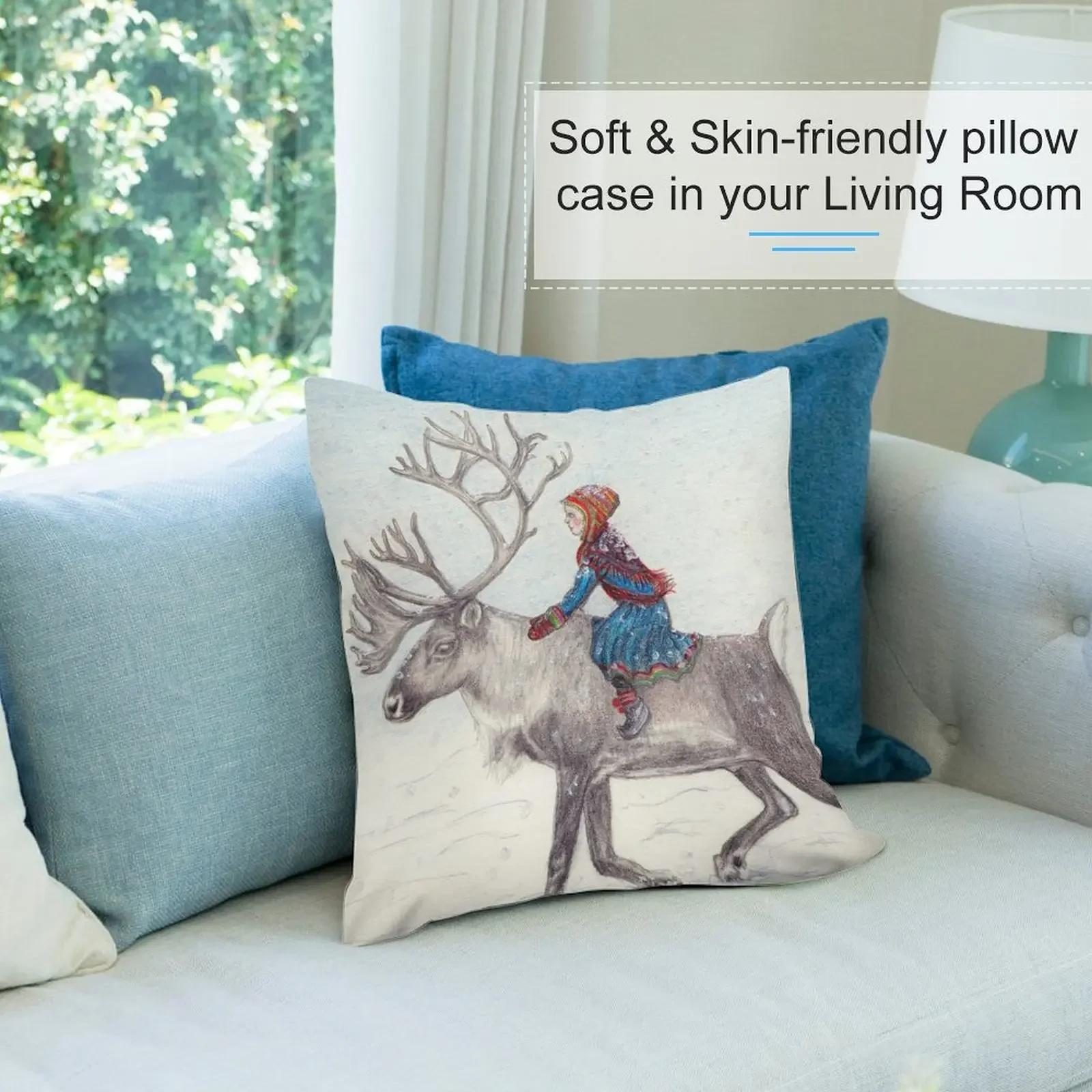 Подушка Lapland Yule рождественская подушка наволочка для дивана наволочки подушек