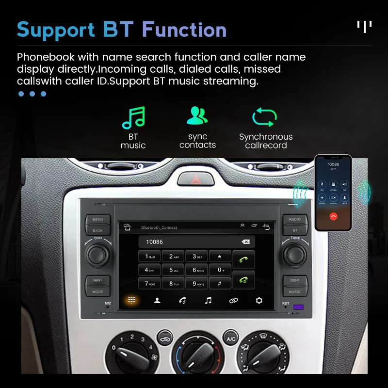 Автомагнитола Carplay для Ford Mondeo S-max Focus 2