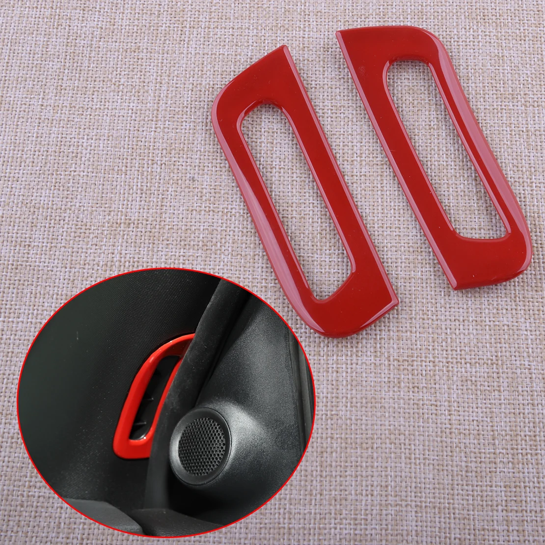 

1 Pair Car A Pillar Door Air Outlet Trim Vent Cover Frame Sticker Bezel Red ABS Fit for Dodge Durango 2011-2018 2019 2020 2021