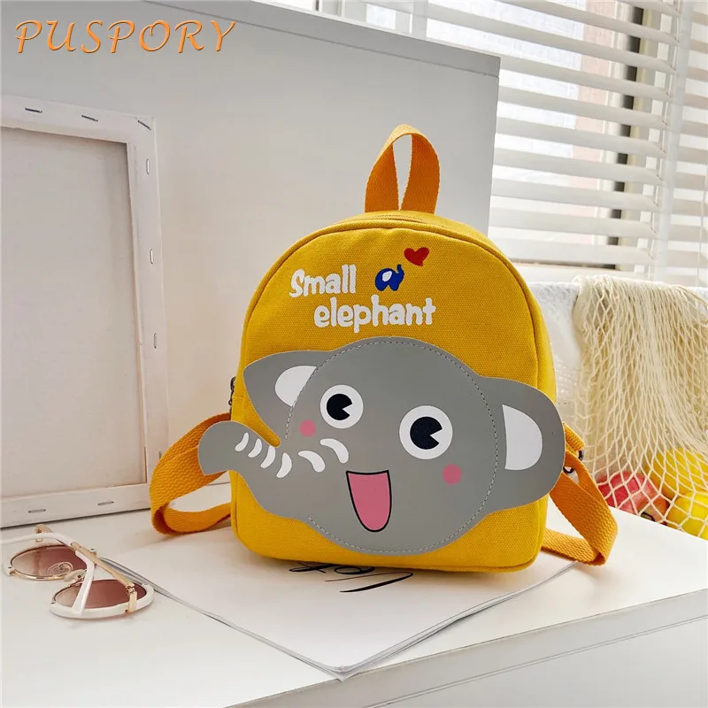 

Children Bag Baby Canvas Cute Cartoon Animals Light Backpack Pretty School Bag Kids Kindergarten School Backpack New Direct Sale