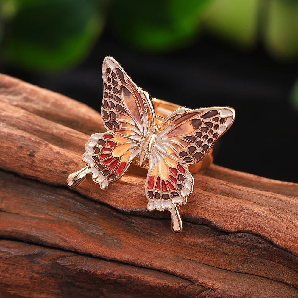 MeiceM кольцо красочное из цинкового сплава богемное эмалированное животное