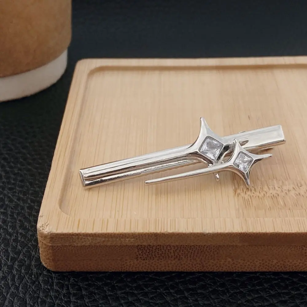 Зажим в виде утконоса металлические заколки для волос с бриллиантами серебряная