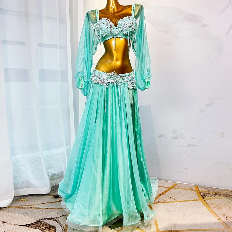 Женский бюстгальтер на заказ + атласная длинная юбка комплект из 2 предметов для