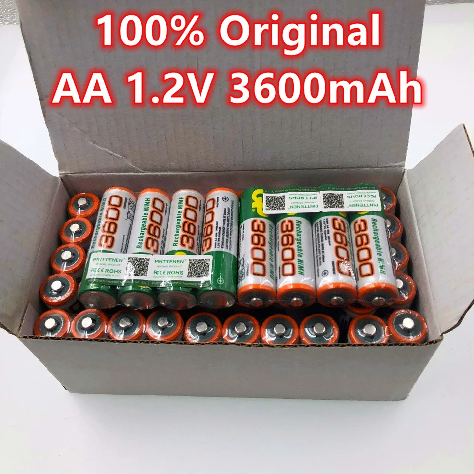 

100% new AA battery 3600mAh rechargeable battery, 1.2V NiMH AA battery, suitable for clock, mouse, computer, toy, remote control