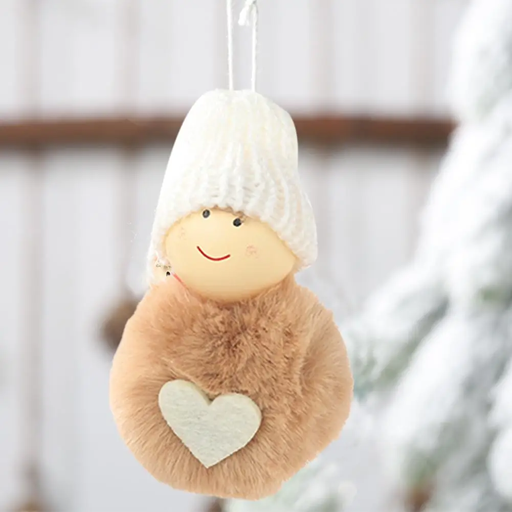 

Plush Mini Snowman Shape Pendant Children Lovely Gift Christmas Accessories Necessary Household Festival Decoration Supplies