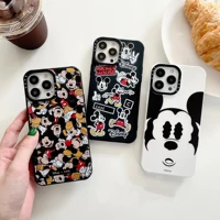 fashion brand disney mickey phone cases for iphone 13 12 11 pro max mini xr xs max x 78plus men and women anti drop soft cover