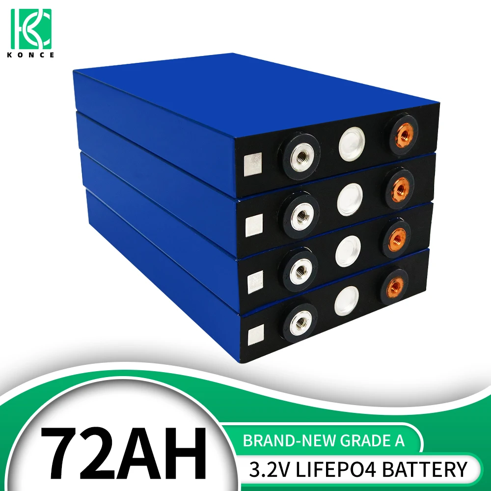 

3.2V 72AH 80AH Lifepo4 Battery Rechargeable Lithium Iron Phosphate Cell Pack DIY 12V 24V 48V For RV Vans Campers EV Boats