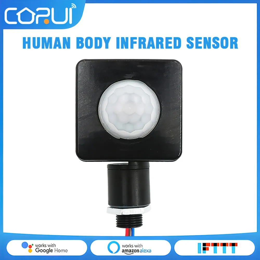 

CoRui Mini Human Body Infrared Sensor Ultra-thin Infrared Body Sensor Switch LED Flood Light PIR Motion Sensor Adjustable