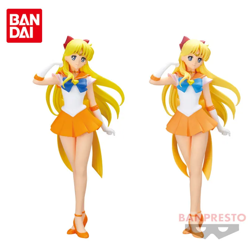 

23CM Bandai BANPRESTO Sailor Moon Eternal GLITTER&GLAMOURS SUPER SAILOR VENUS Aino Minako KAwaii Cute Anime Action Figures Toys