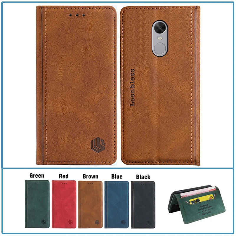 Фото Флип-кожаный чехол для Redmi Note 4X Cover Redmi Note 4, чехол для телефона Xiaomi, чехол для Redmi Note 4 Redmi 4X 4A 4 Prime Coque Wallet Funda №1