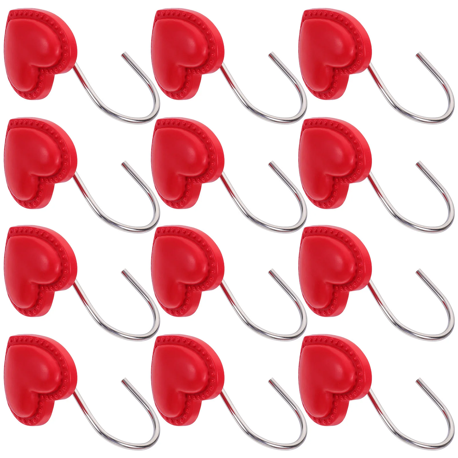 

12 Pcs Mini Decor Curtain Hooks Rust Proof Rod Home Stainless Steel Bathroom