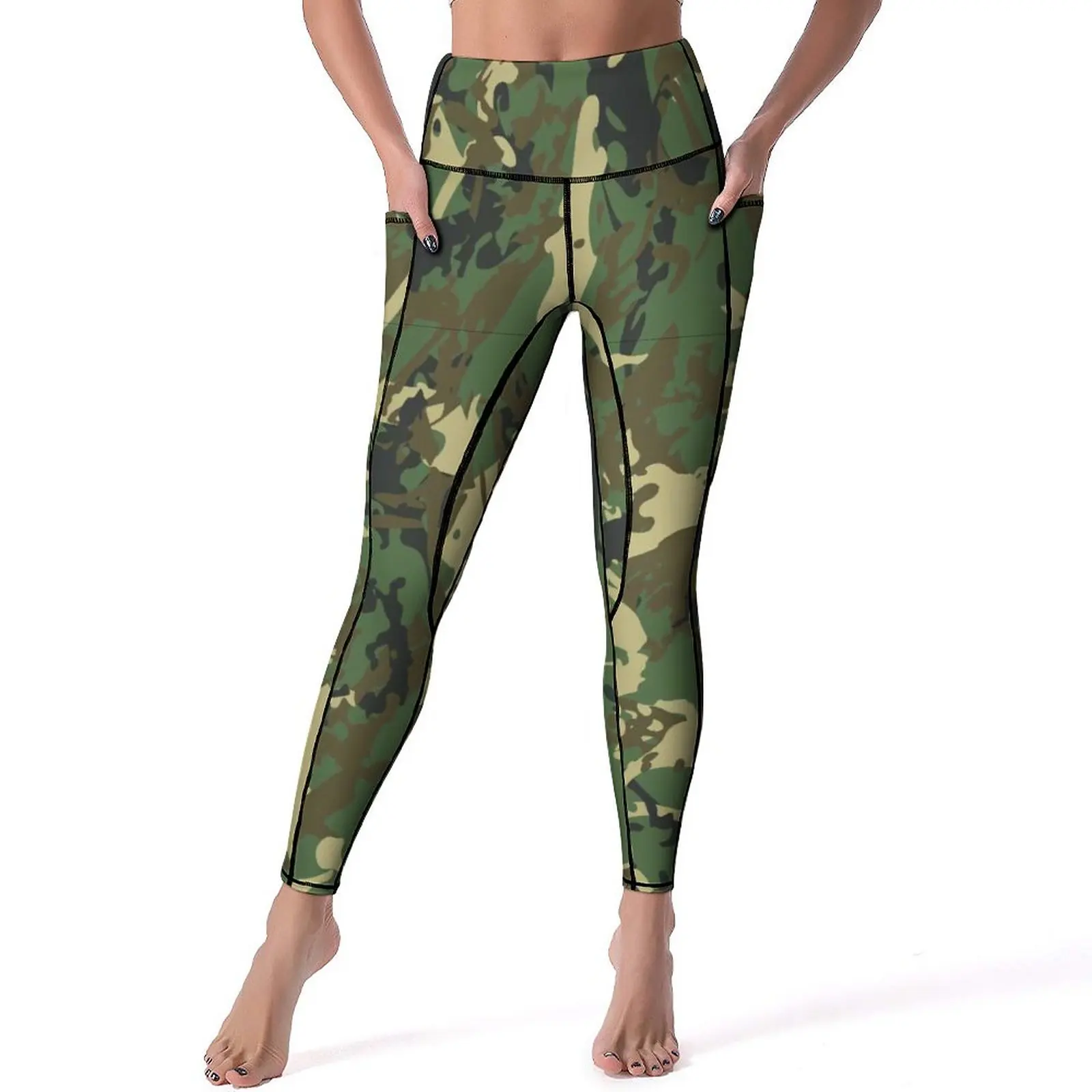 

Cool Military Camo Leggings Camouflage Pattern Gym Yoga Pants Push Up Funny Leggins Stretchy Printed Sports Tights Birthday Gift