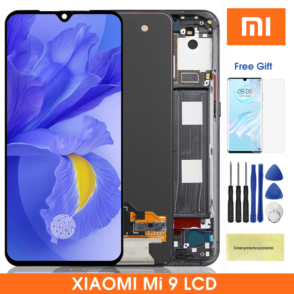 ЖК-дисплей 6 39 дюйма Super Amoled Mi9 для Xiaomi Mi 9 с сенсорным экраном дигитайзер в сборе