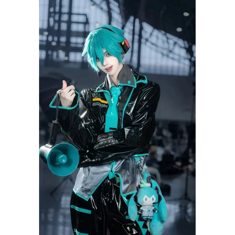Костюм для косплея COSAnime Mikuo, полный комплект, зеленая и черная куртка, парик, индивидуальный размер, мужской костюм (art.: 3920dc0f0b7c9) - 3920dc0f0b7c9