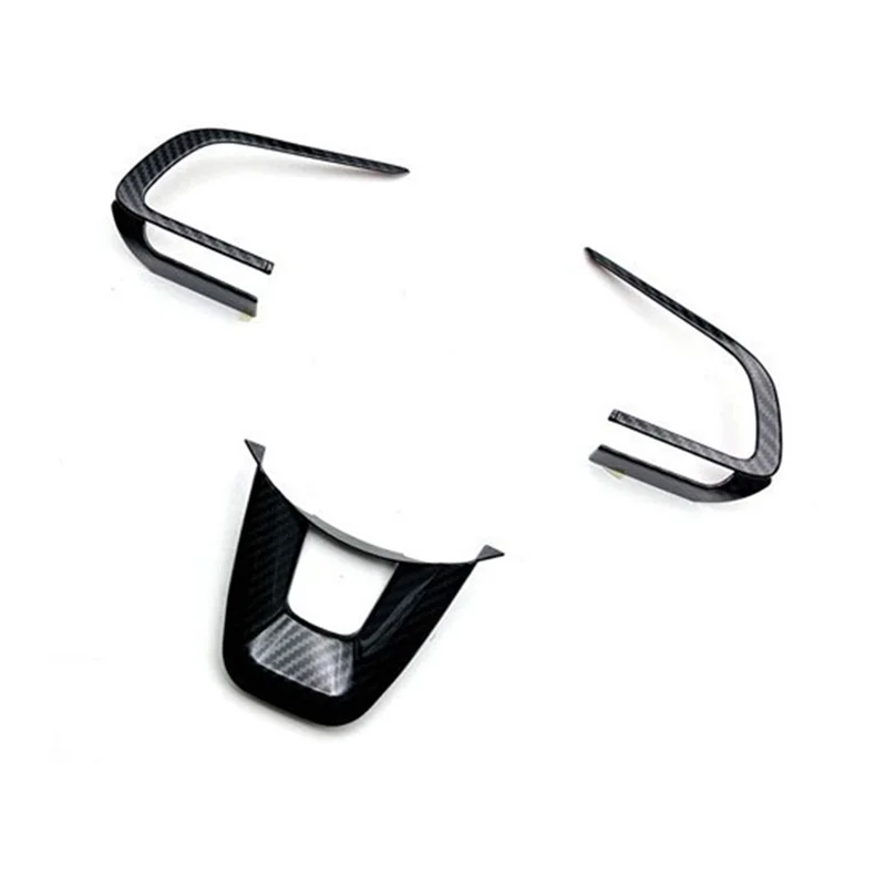 

3Pcs Car Carbon Fiber Steering Wheel Panel Cover Trim Decoration Frame Sticker for Toyota Yaris Ativ / Vois 2022 2023