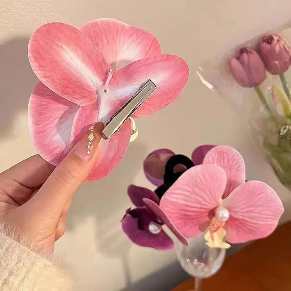 1 шт. заколка для волос с жемчугом Phalaenopsis орхидеей и бабочкой аксессуары