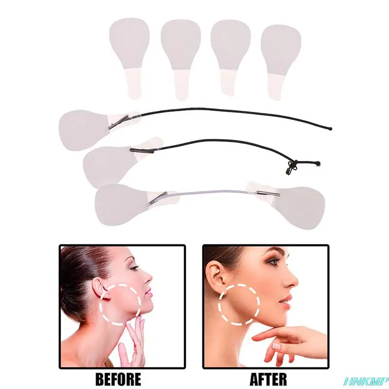

Face lifting tape neck eye lifting V-shaped tape makeup with sponge applicator 30ML blue sponge head green liquid bottle