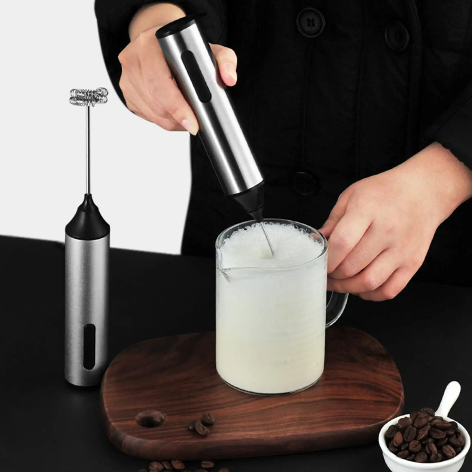 

USB Electric Mixer Food Juice Blender 2 Speed Stainless Whisk Kitchen Milk Frother Handheld Foam Maker for Coffee Cappuccino
