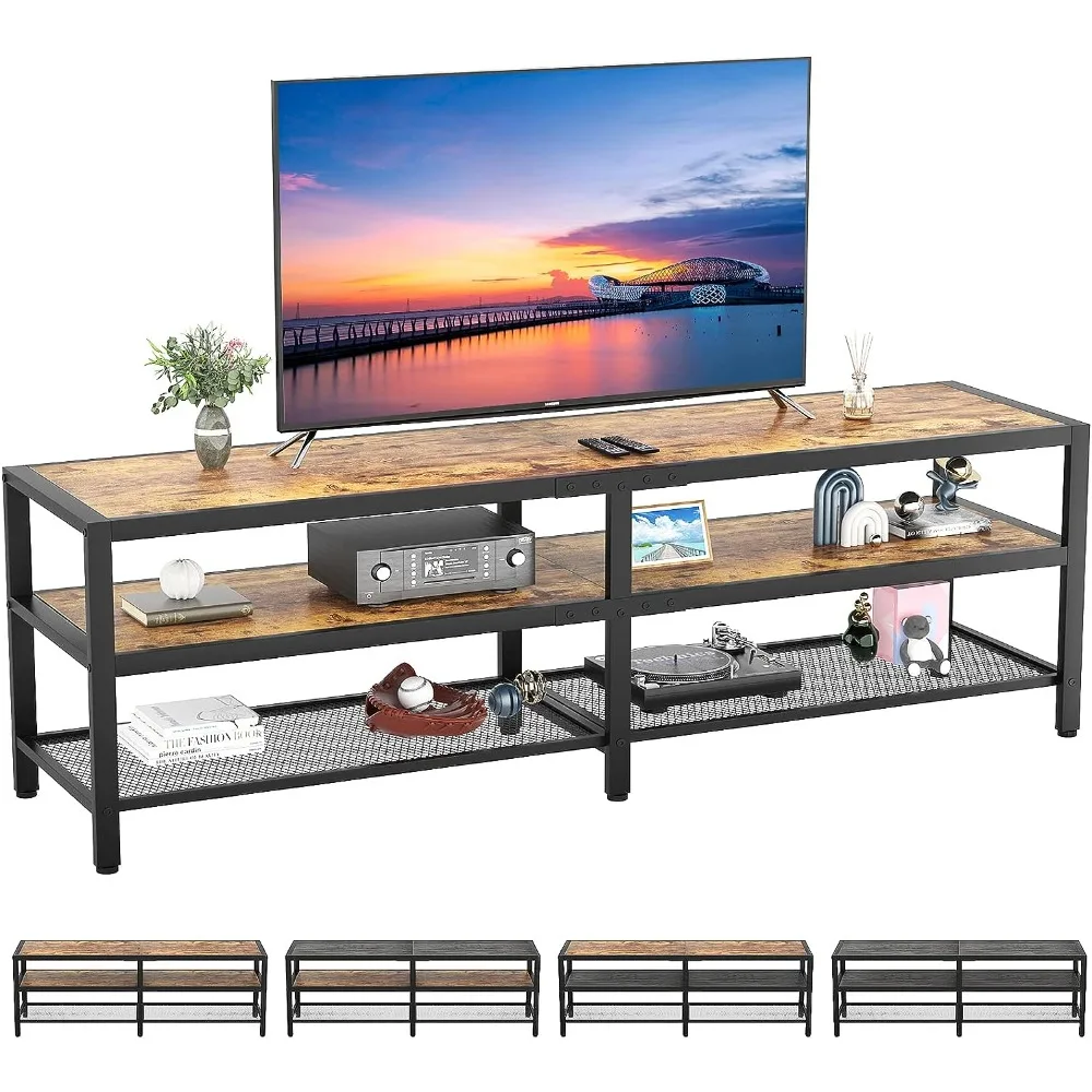 For 75 80 Inch Tv, Two-color Industrial Entertainment Center Tv Console, Long 70