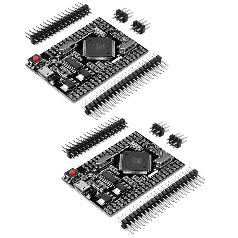 

Плата MEGA 2560 PRO с встроенной микросхемой CH340G/ATMEGA2560-16AU, со штыревыми разъемами, совместима с Arduino Mega2560, для самостоятельной сборки, 2 шт.