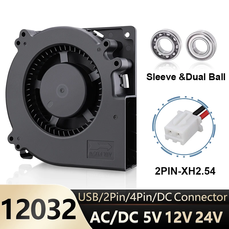 1 шт. Gdstime 120 мм 12 см вентилятор 5 в 12 В 24 в 48 в 110 в 115 в 220 в 240 В в x 32 мм шар компьютер радиальный Турбовентилятор охлаждения вентилятор