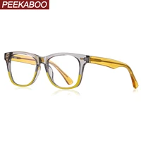 peekaboo transparent glasses frames children tr90 clear lens square glasses blue light acetate black yellow trendy kids