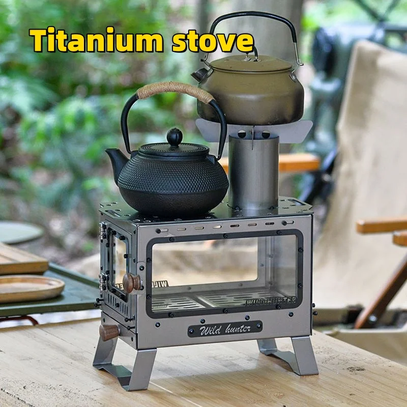 Уличная мини-титановая печь палатка для кемпинга легкая и портативная дров с