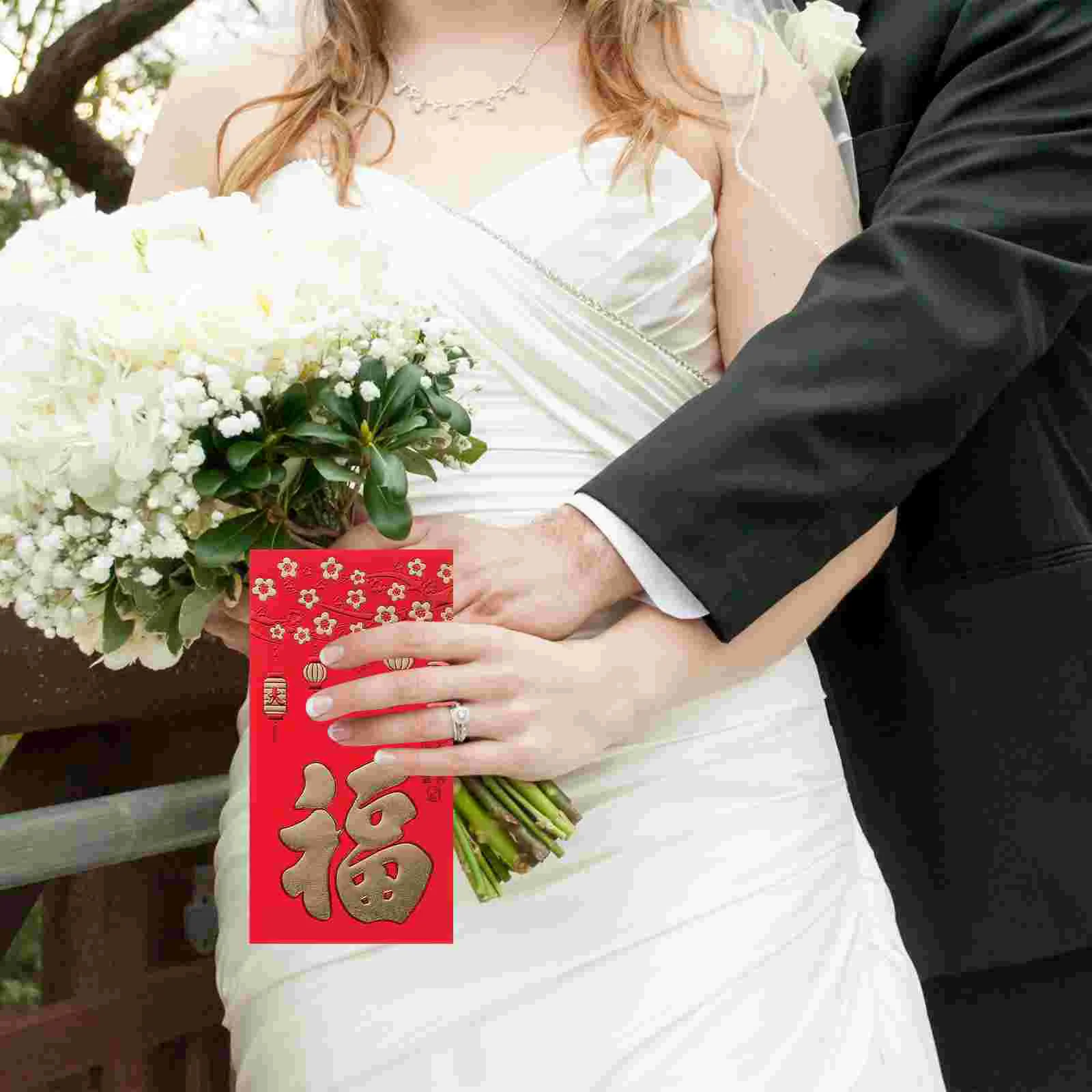 

30 Pcs Long Red Envelope Bag Gift Hong Bao Chinese Style Pocket Christmas Gifts Traditional Money New Year's Bags Delicate