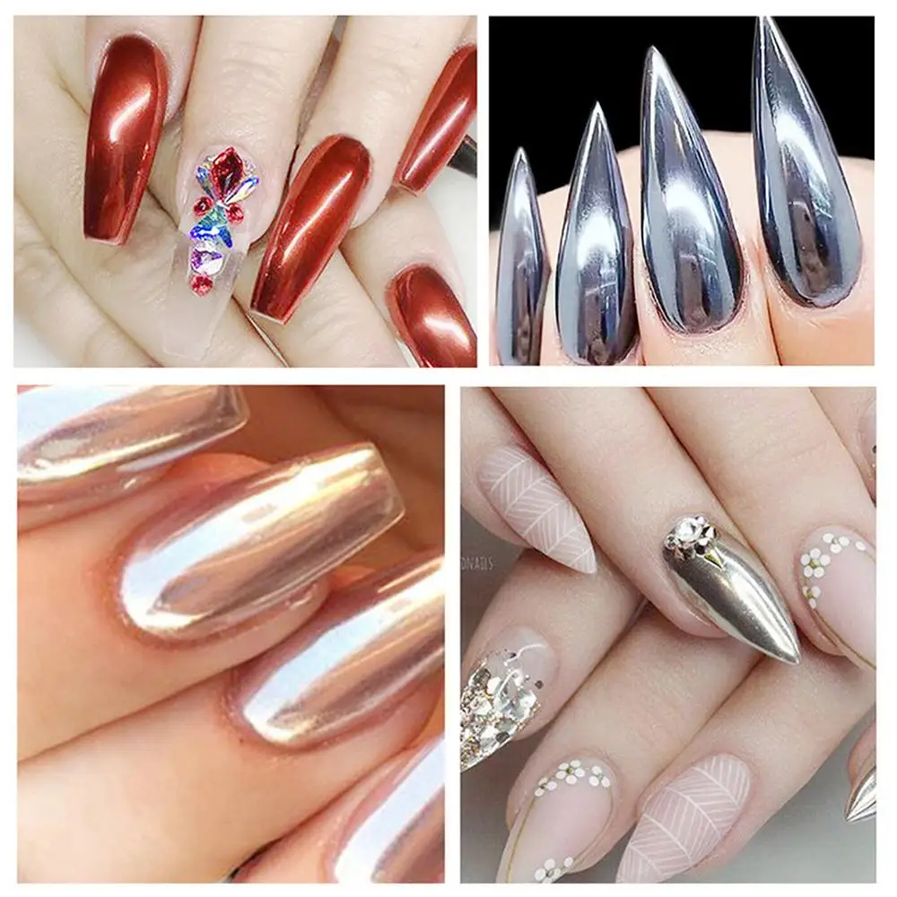 Коробки хромированный зеркальный бриллиантовый порошок набор блесков для