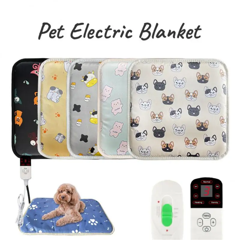 

Умное электрическое одеяло для домашних животных, подстилка для щенков, электрический теплый коврик с таймером, водонепроницаемый, устойчи...