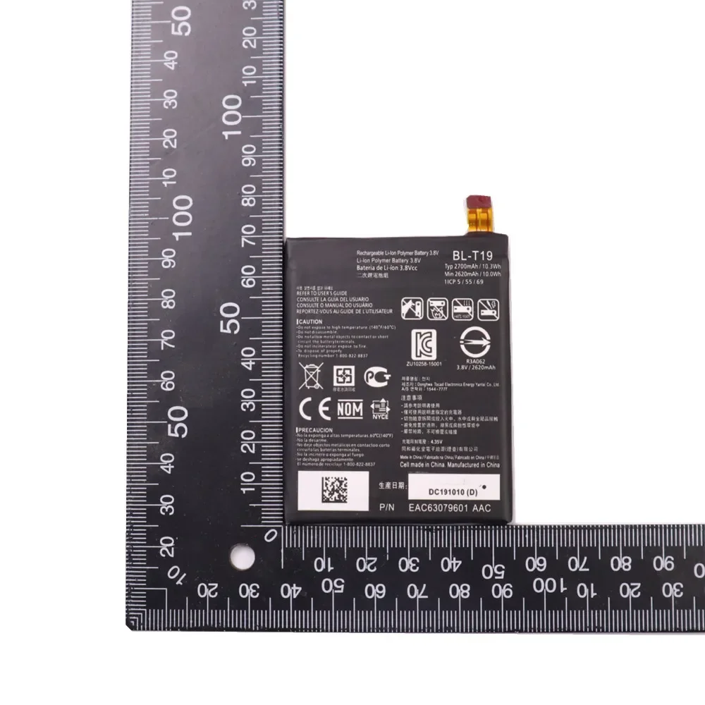 Новый аккумулятор BL-T19 емкостью 2700 мАч для LG Nexus 5X H790 H791 H798 BLT19 высококачественный