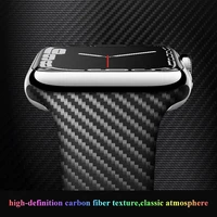 strap for apple watch band 4145mm watchband carbon fiber pattern smartwatch bracelet correa iwatch serie 3 4 5 6 se 7 38 42mm