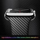 Ремешок для Apple Watch band 4145 мм, браслет из углеродного волокна с узором для смарт-часов, Series 3 4 5 6 se 7 38 42 мм