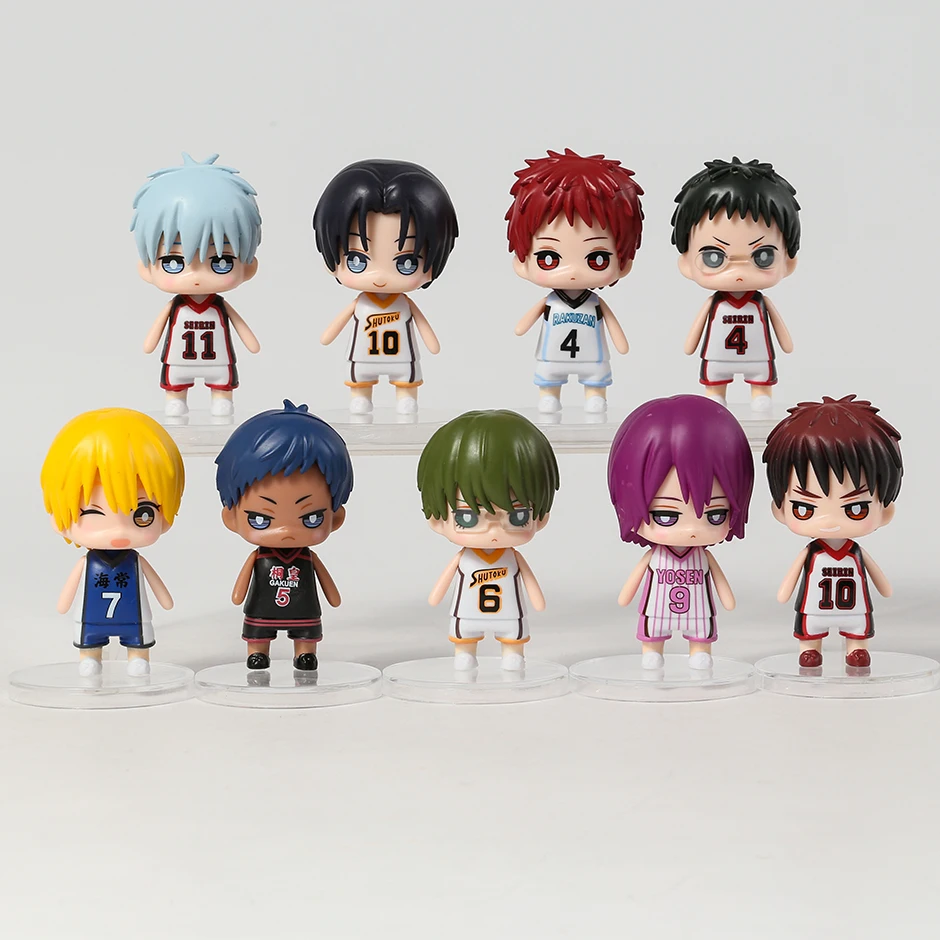 

Kuroko's Basketball Tetsuya Taiga Teppei Ryota Shintaro kazunari Daiki Atsushi Anime Q Version PVC Figures Toys Dolls Gift Set