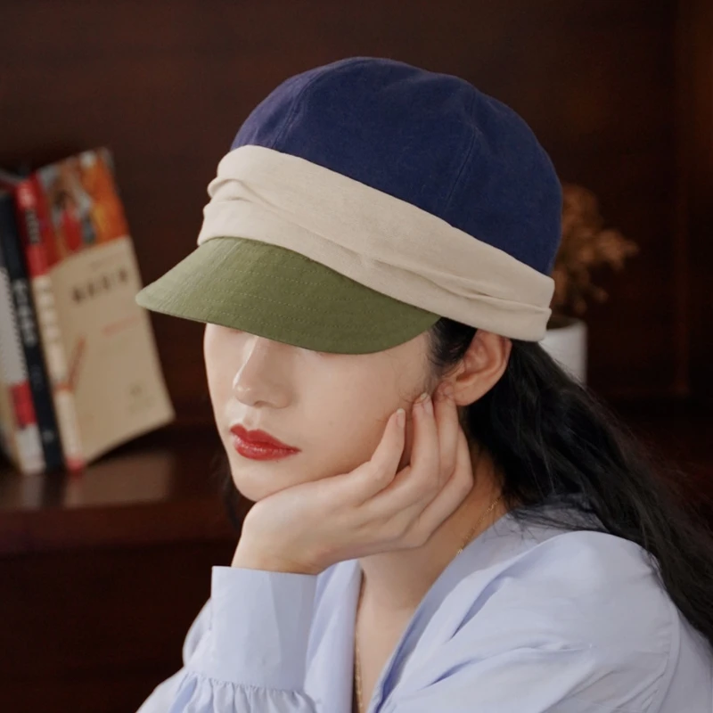 

Японские стильные кепки газетчика на весну и лето, модные Универсальные солнцезащитные корейские версии, ретро берет с утиным языком, шапки для женщин