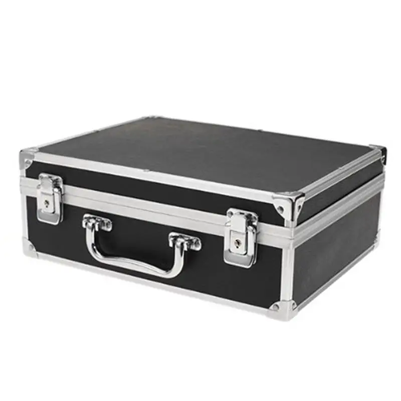 

Large Kit Carrying Case with Lock Aluminum alloy Toolbox(Black)