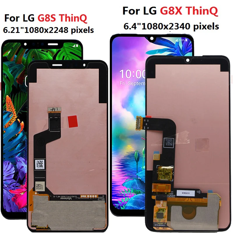 

. For LG G8s Display LMG810, LM-G810, LMG810EAW Touch For LG G8X Screen Digitizer Assembly For G8X ThinQ v50s LCD with frame