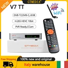 Оригинальный наземный ТВ-приемник GTMEDIA V7 TT HD цифровой DVB-TT2 кабельный декодер H.265 HEVC 10-битный тюнер USB WIFI TDT ТВ-приставка