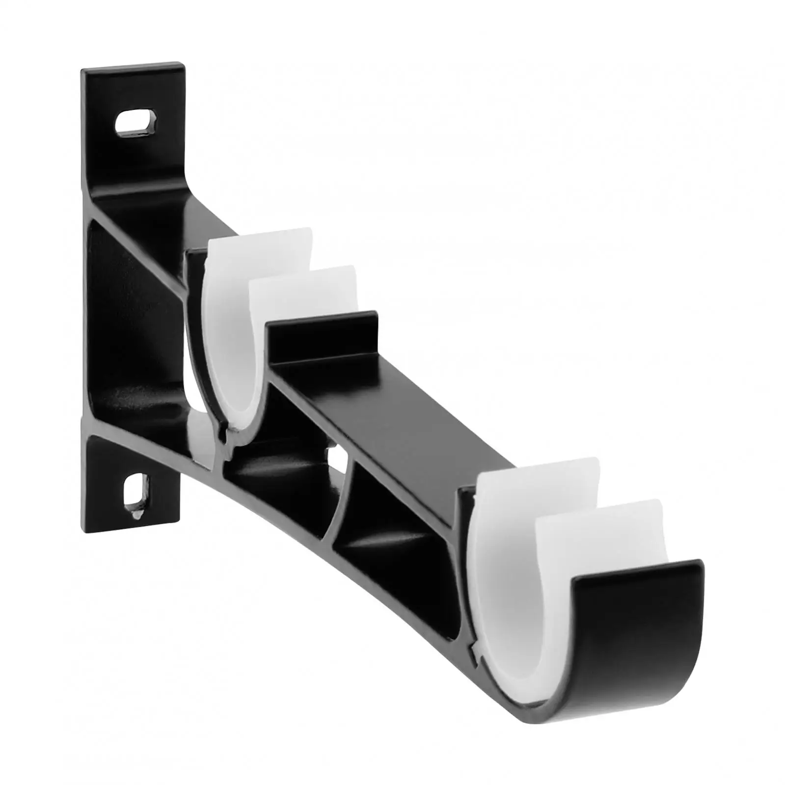 4 шт. черные двойные кронштейны из алюминиевого сплава для занавесок Римский