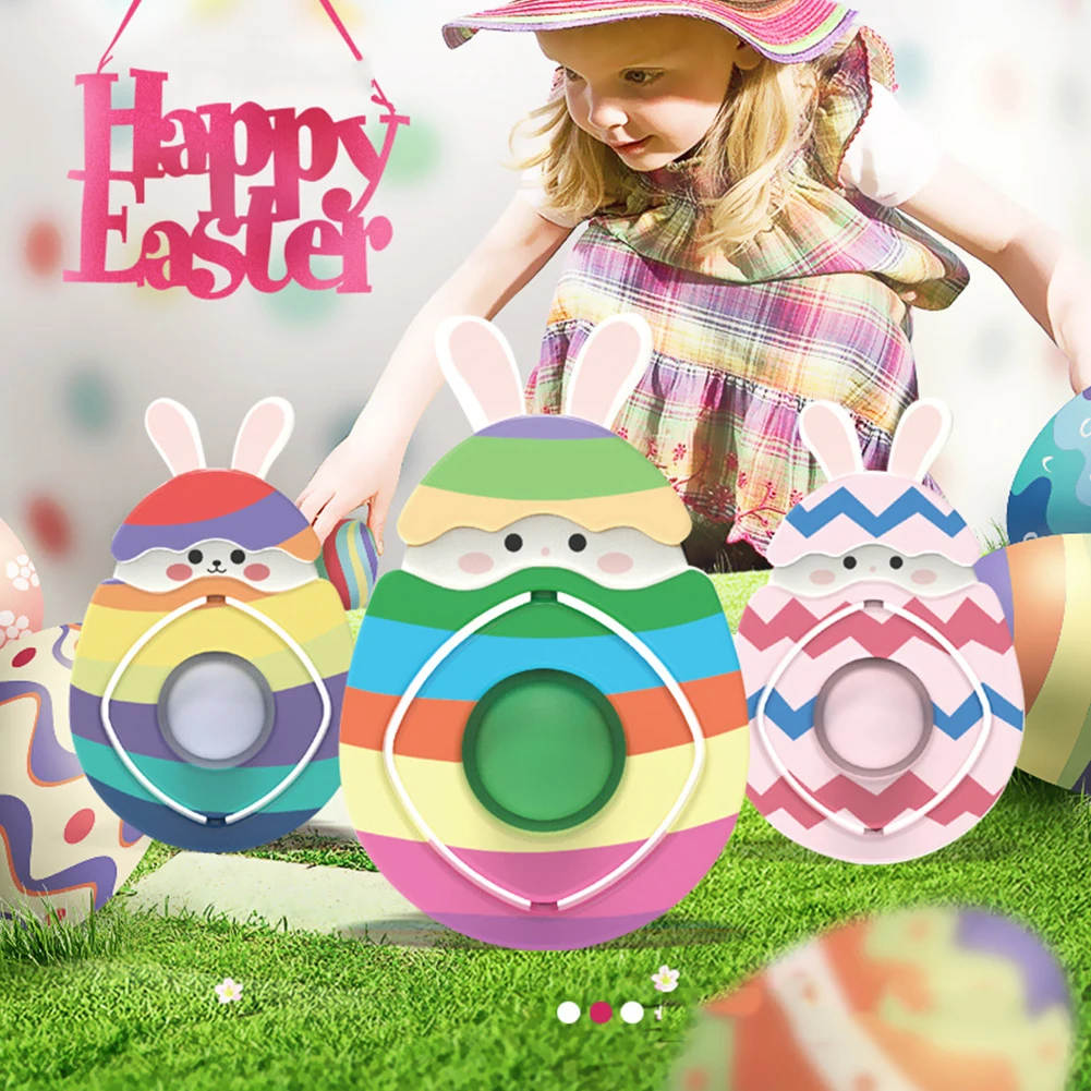 

Easter Bunny Push Bubble Toy Silicone Anti-stress Sensory Toy for Kid Adult Bubble Toys Stress Relief Squeeze for Kid