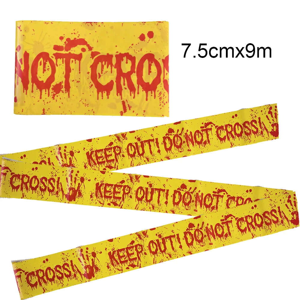 

Предупреждающая лента для Хэллоуина 7,5 см * 9 м