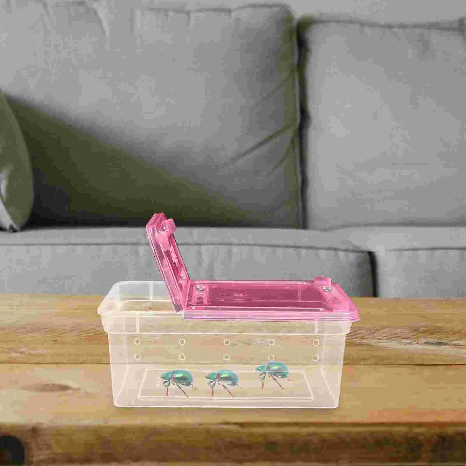 2 шт. террариум для рептилий коробка кормления портативная клетка-контейнер