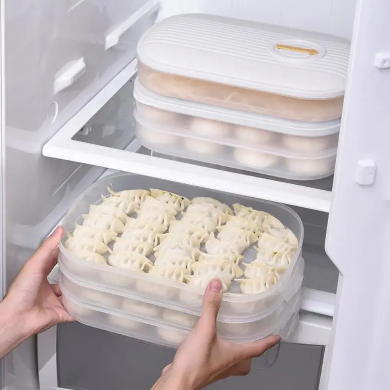 

Special Household Dumpling Box Refrigerator Egg Preservation Wonton Storage Freezing Box Food Grade Dumpling Chaos Box 2023 Hot