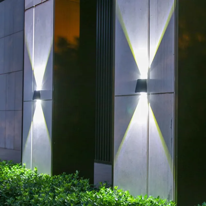 Солнечные уличные настенные светильники вверх и вниз лампы солнечные бра IP65