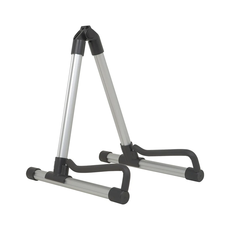 

Folding Portable Guitar Stand Guitar Bass Stringed Instrument Stand Holder,Silver