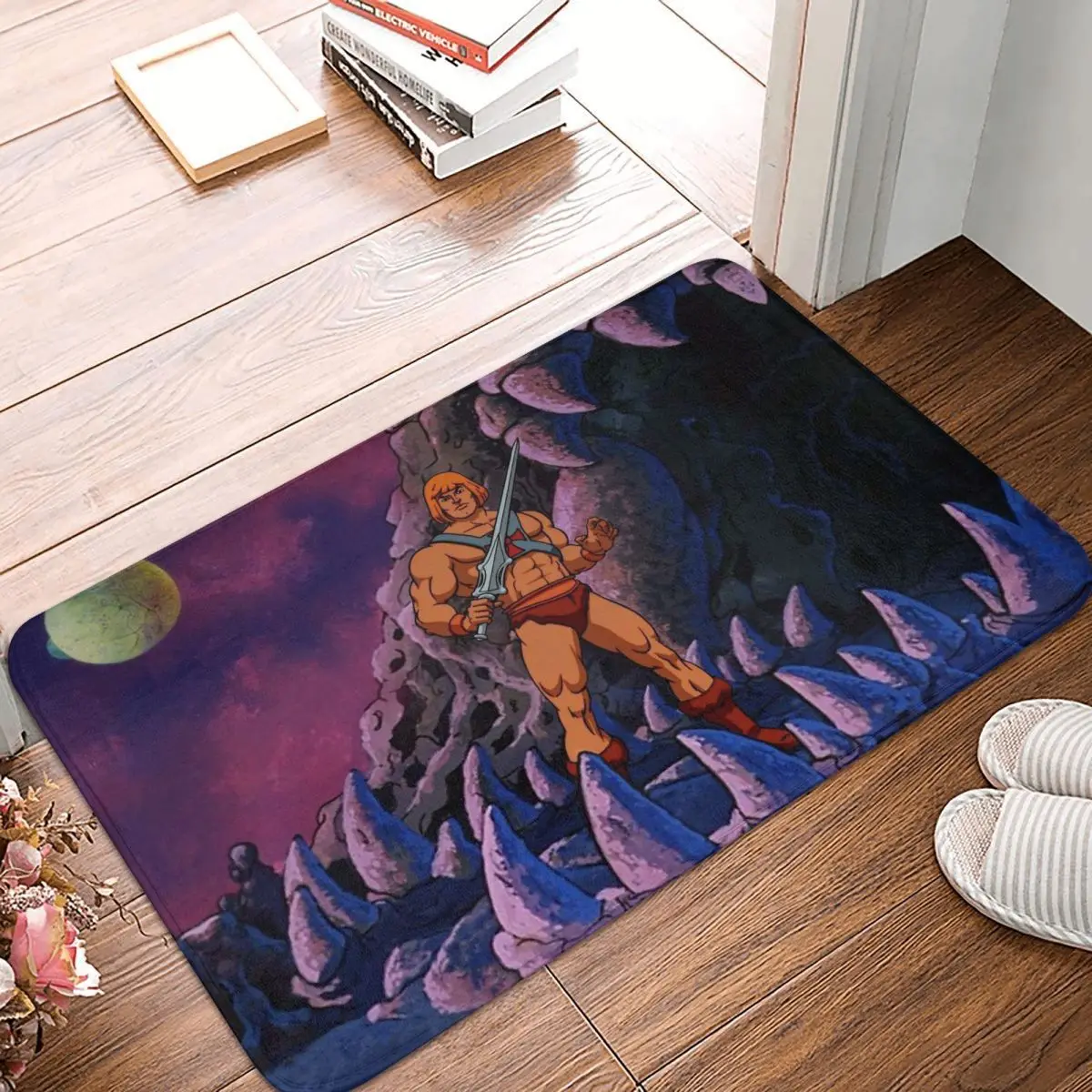 

He-Man and the Masters of the Universe Non-slip Doormat Stand Bath Bedroom Mat Prayer Carpet Flannel Pattern Decor